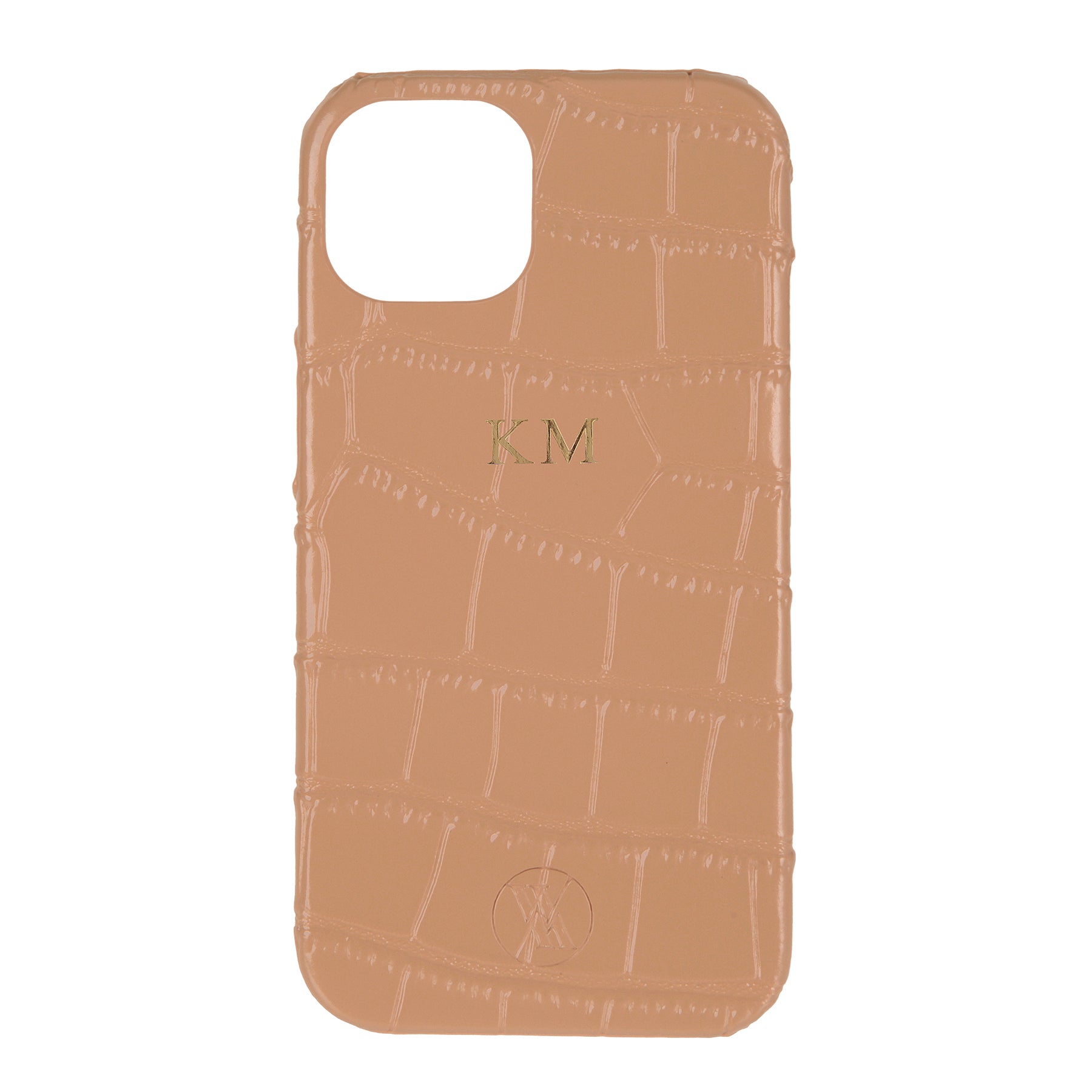 Nude Croc Leather iPhone Case