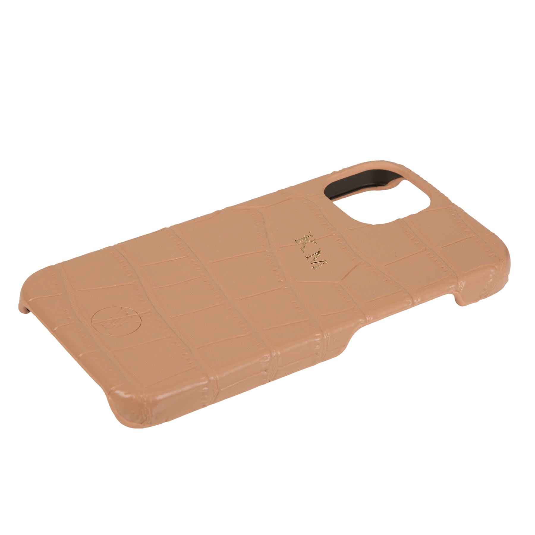 Nude Croc Leather iPhone Case