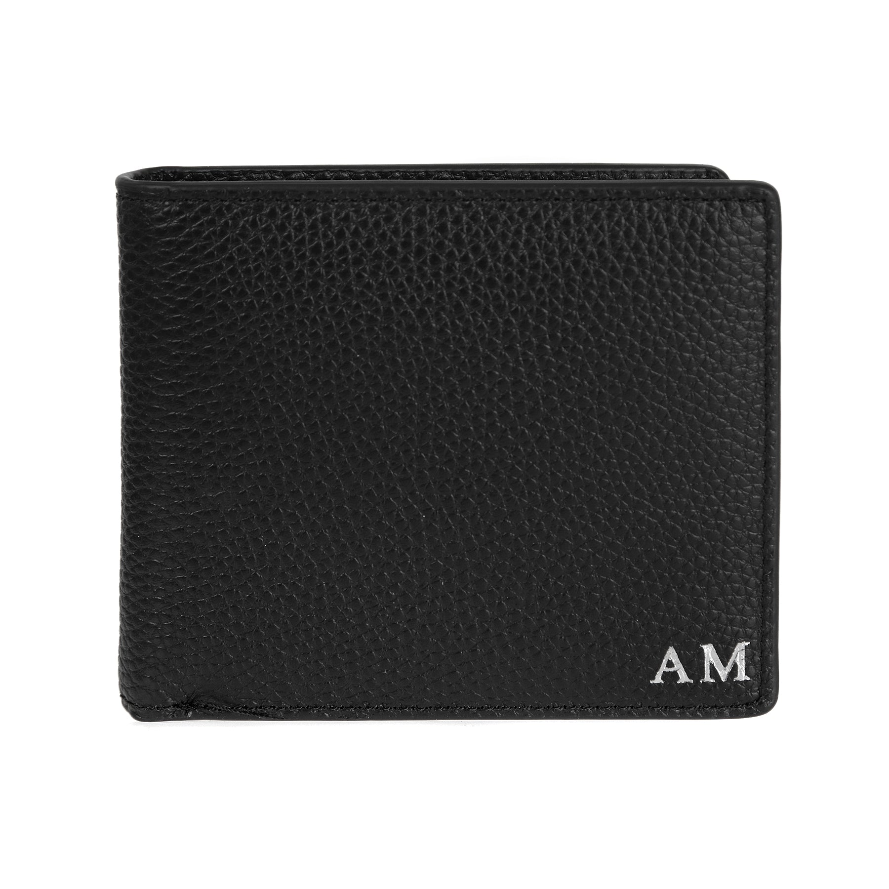 Black Pebble Italian Leather Wallet