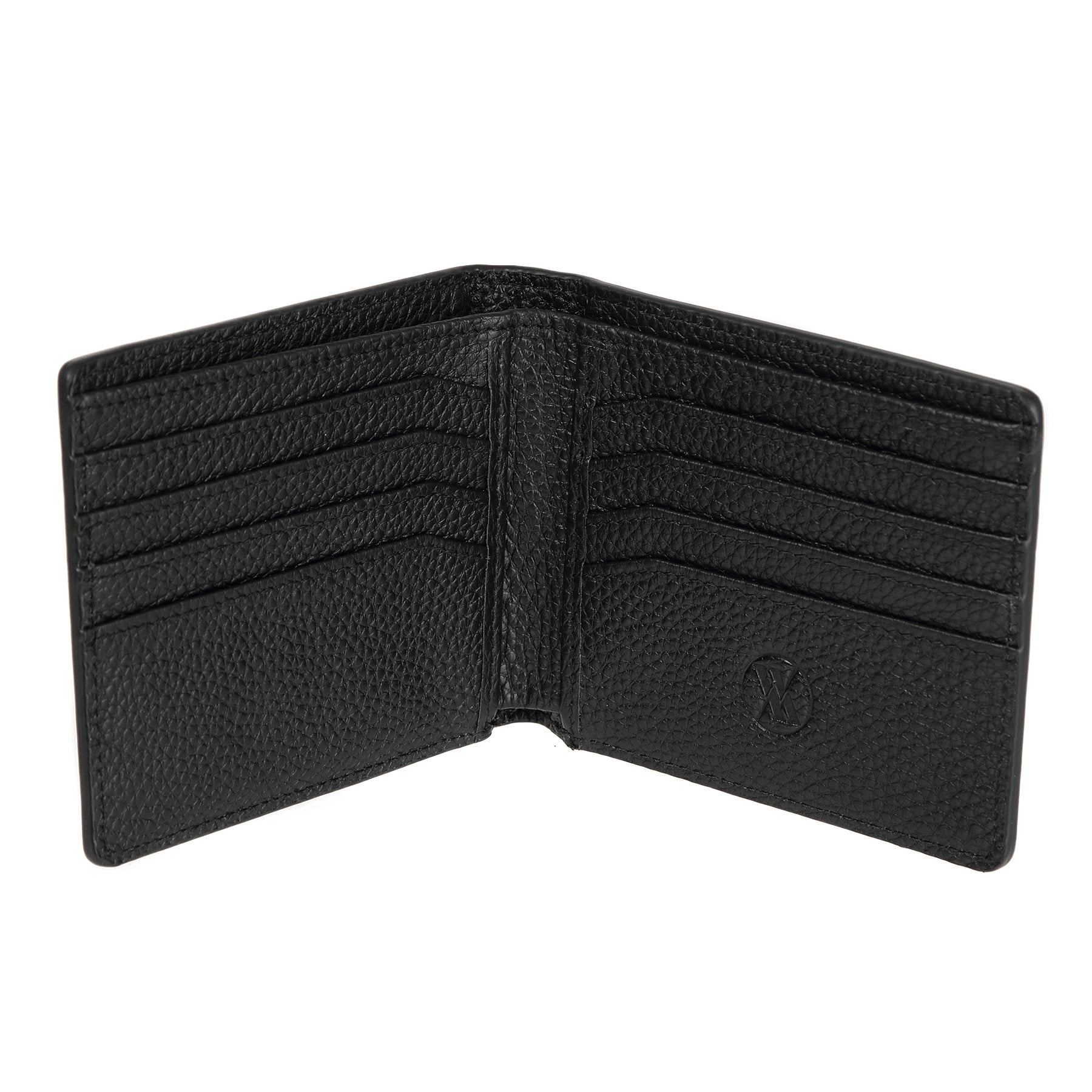 Black Pebble Italian Leather Wallet