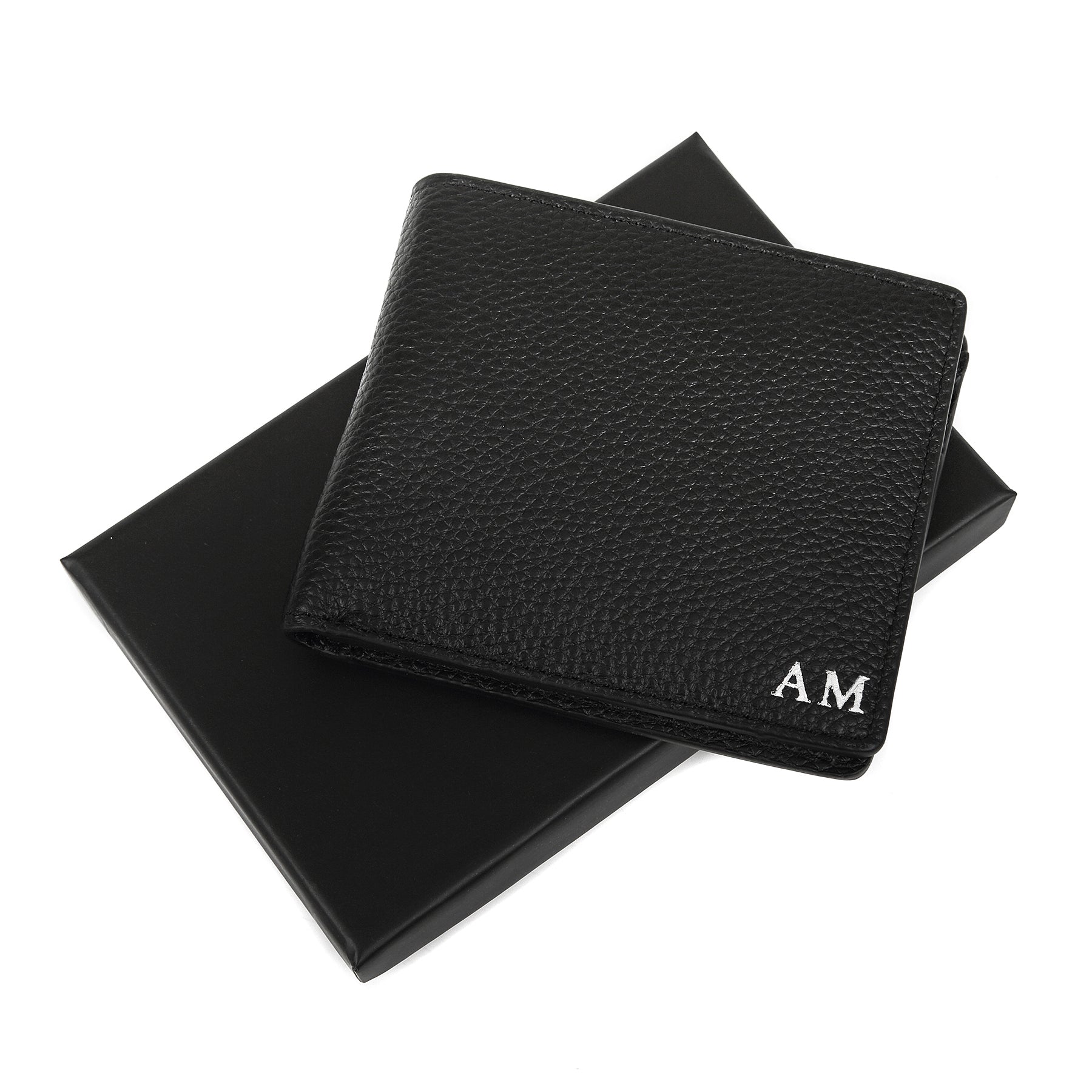 Black Pebble Italian Leather Wallet