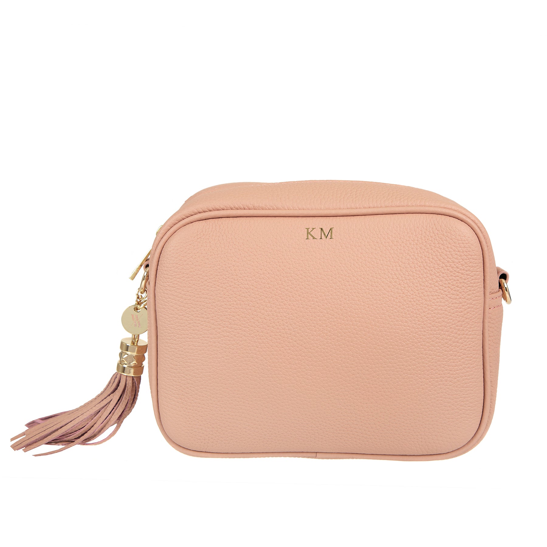 Nude Pebble Italian Leather Crossbody Bag