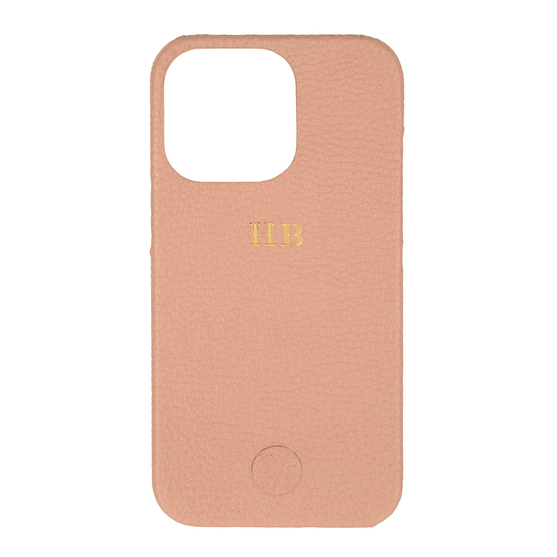 Nude Pebble Leather iPhone Case