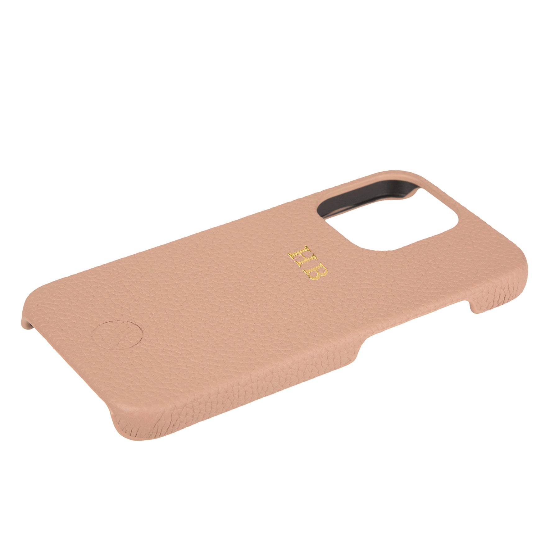 Nude Pebble Leather iPhone Case