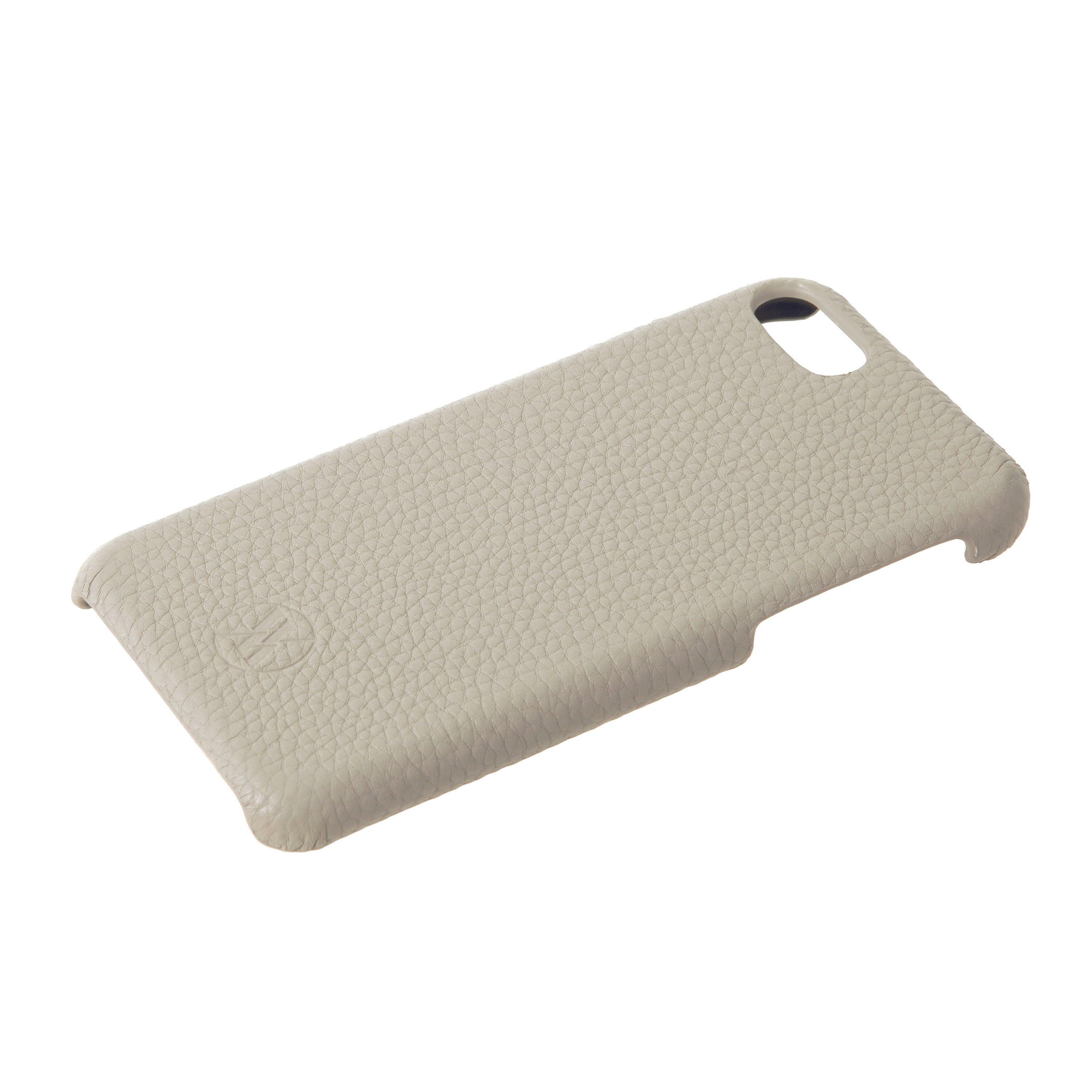 Dove Grey Pebble Italian Leather iPhone Case